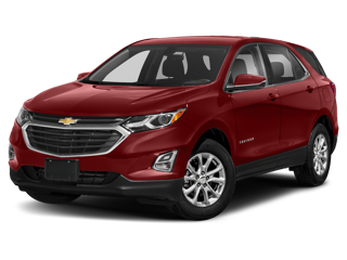 red 2021 chevy equinox front left angle view